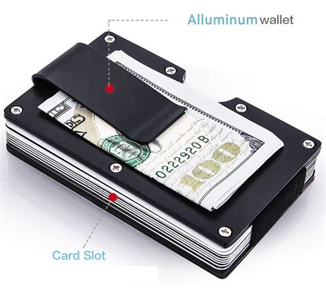 anti rfid slim card holder aluminum|slim rfid credit card holder.